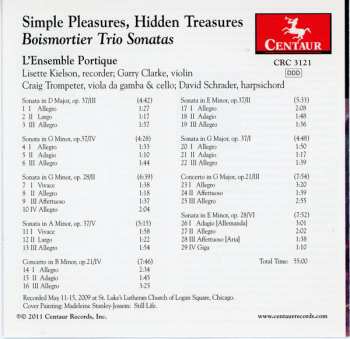 CD L'Ensemble Portique: Simple Pleasures, Hidden Treasures: Boismortier Trio Sonatas