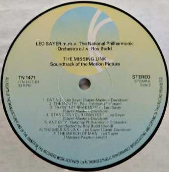 LP Leo Sayer: The Missing Link (Music From The Motion Picture)