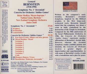 CD Leonard Bernstein: Symphony No. 1 'Jeremiah' / Concerto For Orchestra 'Jubilee Games'