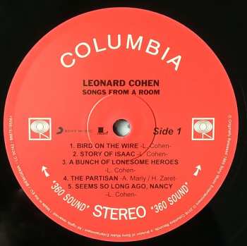 LP Leonard Cohen: Songs From A Room
