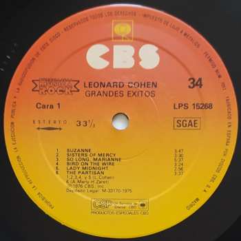 LP Leonard Cohen: Grandes Exitos