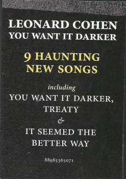 LP Leonard Cohen: You Want It Darker