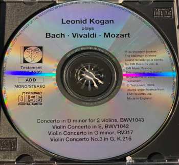 CD Johann Sebastian Bach: Concertos
