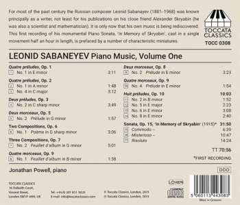 CD Jonathan Powell: Piano Music, Volume One: Sonata, Op. 15, In Memory Of Skryabin; Preludes And Other Miniatures