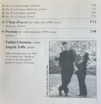 CD Vadim Gluzman: 24 Preludes For Violin And Piano | T'filah | Postlude