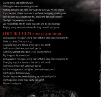 CD Les Anges De La Nuit: Vanity Will Perish