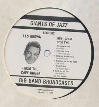 LP Les Brown: Les Brown From The Cafe Rouge - Live Performances Never On Record