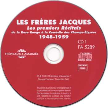 3CD Les Frères Jacques: Les Premiers Récitals / 1948 - 1959