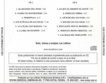 2CD Les Luthiers: En Vivos