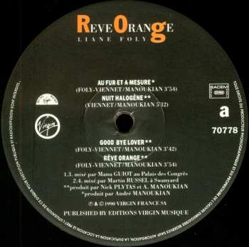 LP Liane Foly: Reve Orange
