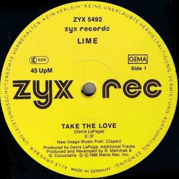 LP Lime: Take The Love / Come On Everybody