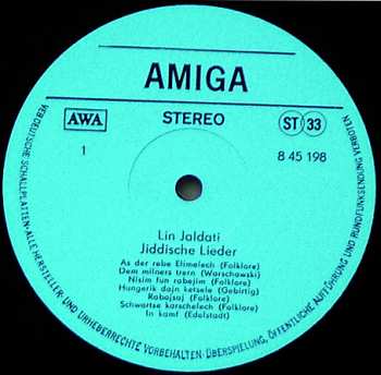 LP Lin Jaldati: Jiddische Lieder