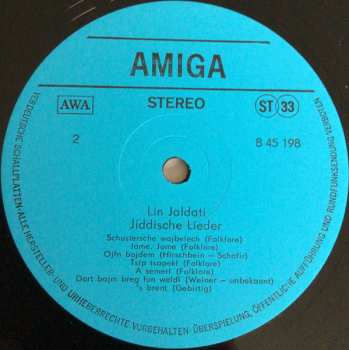LP Lin Jaldati: Jiddische Lieder