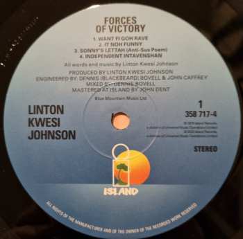 2LP Linton Kwesi Johnson: Forces Of Victory
