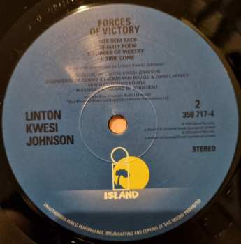 2LP Linton Kwesi Johnson: Forces Of Victory