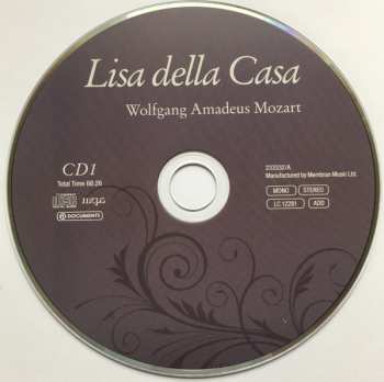 4CD Wolfgang Amadeus Mozart: Lisa Della Casa