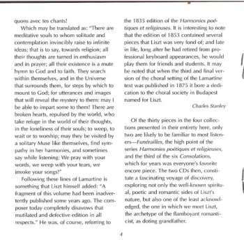 2CD Franz Liszt: Harmonies Poétiques Et Religieuses / 6 Consolations / 2 Légendes / Weihnachtsbaum