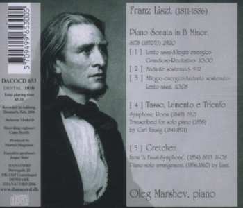 CD Franz Liszt: Sonata - Tasso - Gretchen