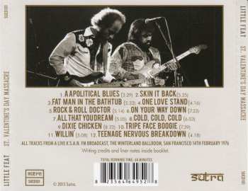 CD Little Feat: St. Valentine's Day Massacre (Winterland Arena Broadcast, San Francisco 1976)