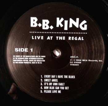 LP B.B. King: Live At The Regal