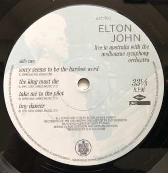 2LP Elton John: Live In Australia (With The Melbourne Symphony Orchestra)