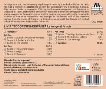 CD Livia Teodorescu-ciocanea: Le Rouge Et Le Noir (Ballet In Three Acts)