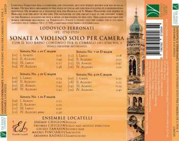 CD Ensemble Pietro Antonio Locatelli: Sonate A Violino Solo Per Camera Con Il Suo Basso Continuo Per Il Cembalo Op.1 (1710) Vol. 1