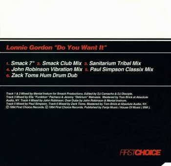 CD Lonnie Gordon: Do You Want It