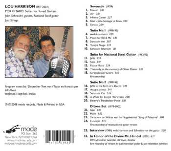 CD Lou Harrison: Por Gitaro – Suites for Tuned Guitars