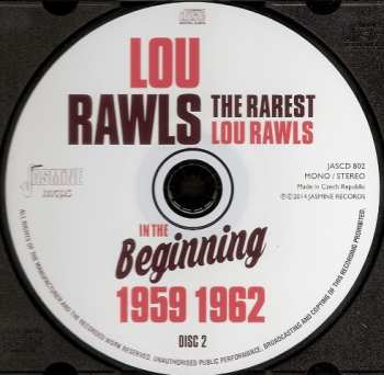 2CD Lou Rawls: The Rarest Lou Rawls - In The Beginning 1959-1962
