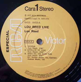 LP Lou Reed: Lou Reed Live