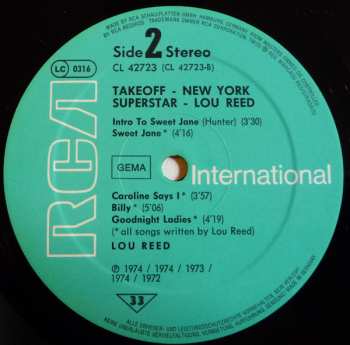 LP Lou Reed: New York Superstar