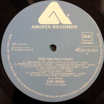 LP Lou Reed: Rock And Roll Heart