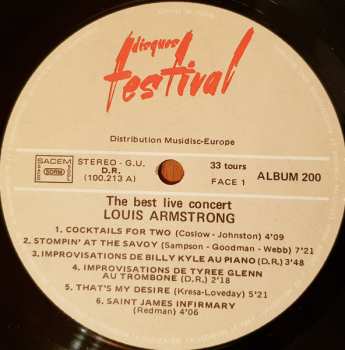 4LP/Box Set Louis Armstrong: The Two Greatest Concerts