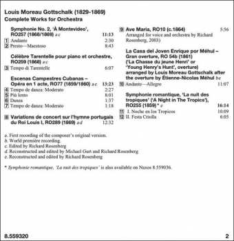 CD Louis Moreau Gottschalk: Complete Works For Orchestra (Symphonies Nos. 1 And 2 / Escenas Campestres Cubanas / Célèbre Tarantelle)