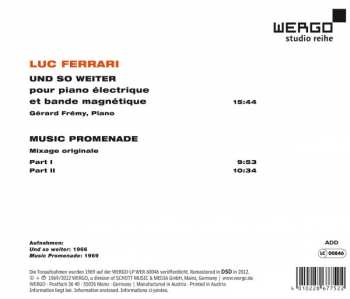 CD Luc Ferrari: Und So Weiter / Music Promenade