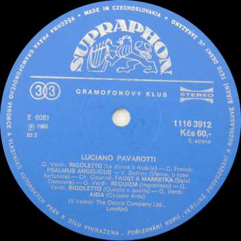 2LP Luciano Pavarotti: Tenor (2xLP)