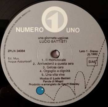 LP Lucio Battisti: Una Giornata Uggiosa