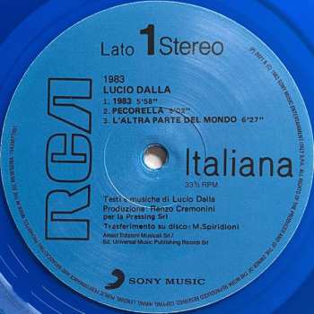 LP Lucio Dalla: 1983 LTD | NUM