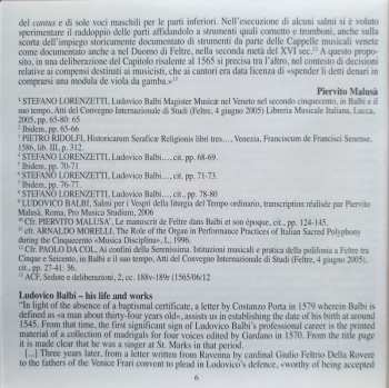 CD Ludovico Balbi: Psalmi Ad Vesperas Canendi Per Annum (Vol. II)