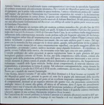CD Ludovico Balbi: Psalmi Ad Vesperas Canendi Per Annum (Vol. II)