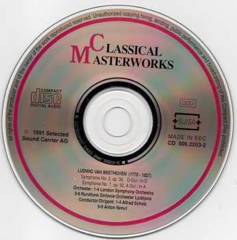 CD Ludwig van Beethoven: Symphonien Nr. 2 Op. 36 & Nr. 7 Op. 92