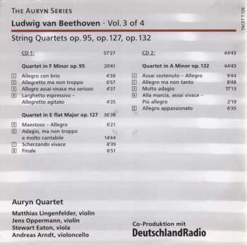 2CD Ludwig van Beethoven: Auryn's Beethoven (String Quartets ∙ Vol. 3 Of 4 Op. 95, 127, 132)