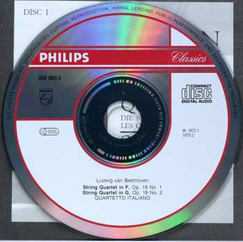 10CD/Box Set Ludwig van Beethoven: Complete String Quartets = Die Streichquartette - Les Quatuors À Cordes