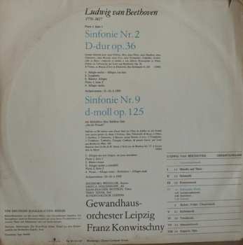 2LP Ludwig van Beethoven: Sinfonie Nr. 9 D-moll Op. 125 Mit Schlußchor Über Schillers Ode "An Die Freude" ‧ Sinfonie Nr. 2 D-dur Op. 36