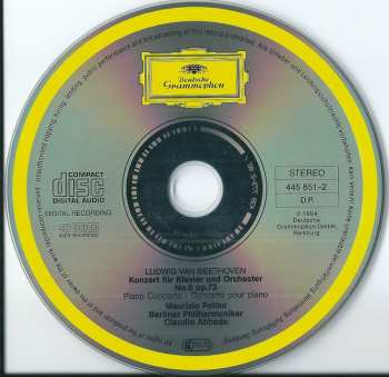 CD Ludwig van Beethoven: Klavierkonzert No. 5 = "Emperor" Concerto