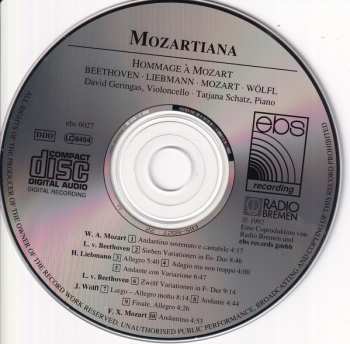 CD Ludwig van Beethoven: Mozartiana - Hommage à Mozart