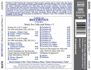 CD Ludwig van Beethoven: Music For Cello And Piano Vol. 3