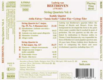 CD Ludwig van Beethoven: String Quartets Vol. 6 - Op. 59 No. 3 "Rasumovsky" • Quartet In E Flat Major, Op. 127