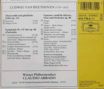 CD Ludwig van Beethoven: Symphonie No. 6 »Pastorale« • Chor-Fantasie = Choral Fantasy • Meeresstille Und Glückliche Fahrt = Calm Sea And Prosperous Voyage